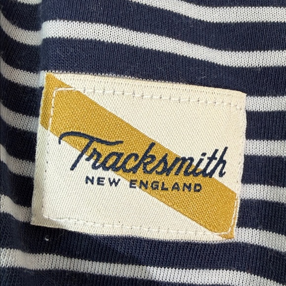 Tracksmith Long Sleeve Tee Size S Navy Gray Stripe Soft Designed For Runners - Picture 10 of 12